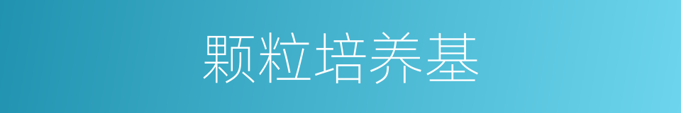 颗粒培养基的同义词