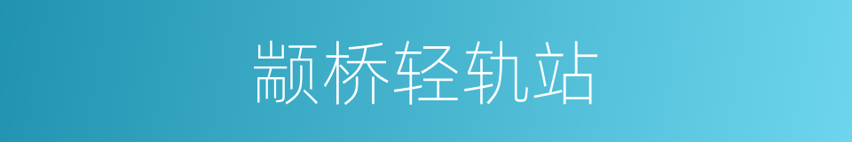 颛桥轻轨站的同义词