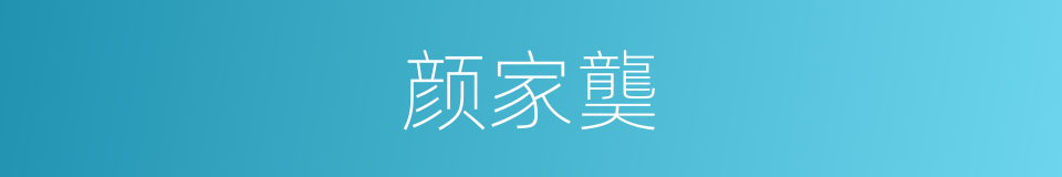 颜家龑的同义词