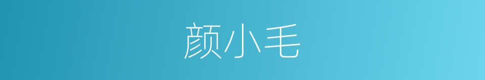 颜小毛的同义词