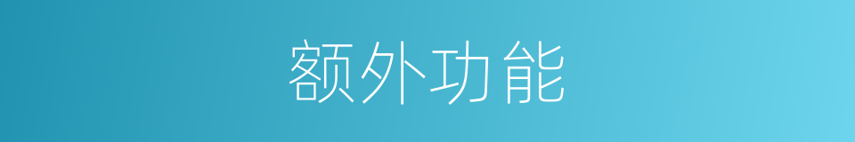 额外功能的同义词