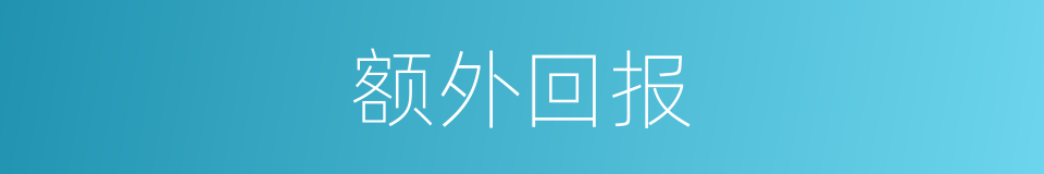 额外回报的同义词