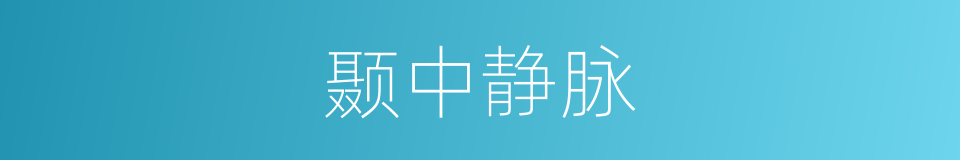 颞中静脉的同义词