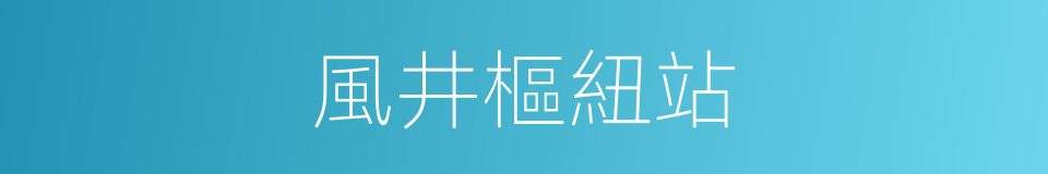 風井樞紐站的同義詞