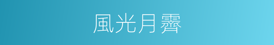風光月霽的意思