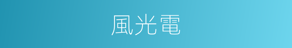 風光電的同義詞