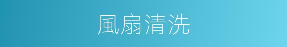 風扇清洗的同義詞