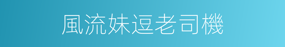 風流妹逗老司機的同義詞