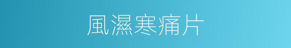 風濕寒痛片的同義詞