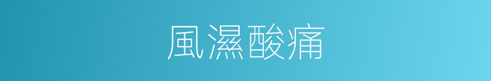 風濕酸痛的同義詞