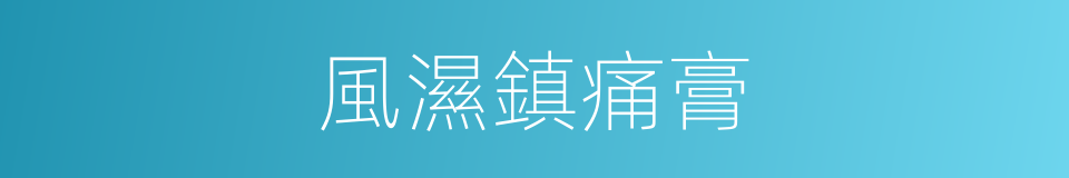 風濕鎮痛膏的同義詞