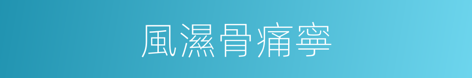 風濕骨痛寧的同義詞