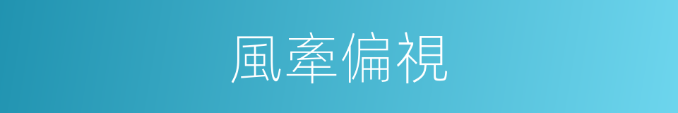 風牽偏視的同義詞