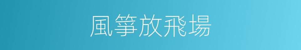 風箏放飛場的同義詞