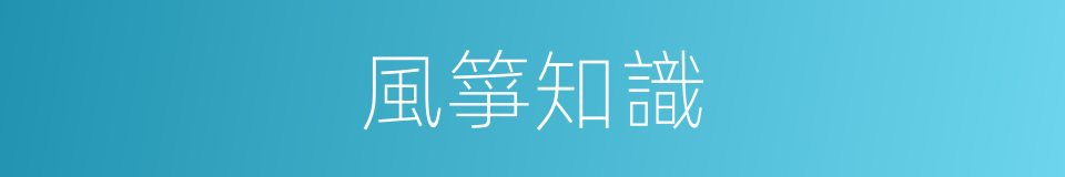 風箏知識的同義詞