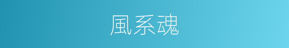 風系魂的同義詞