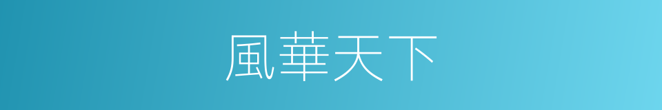 風華天下的同義詞