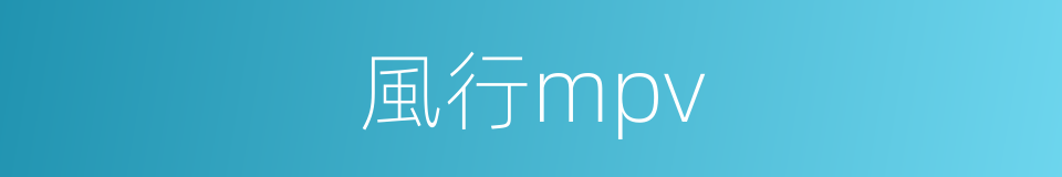 風行mpv的同義詞