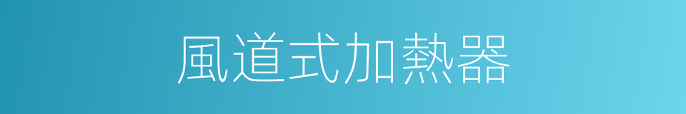 風道式加熱器的同義詞