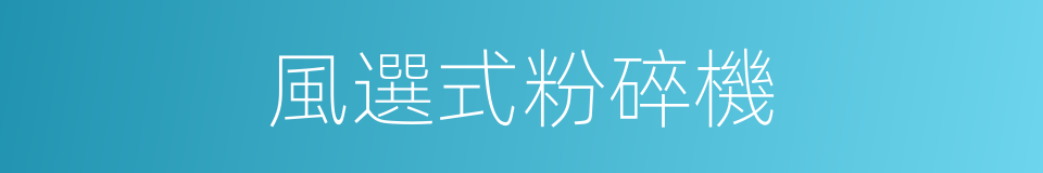 風選式粉碎機的同義詞