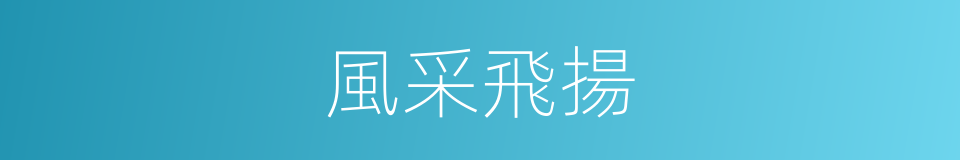 風采飛揚的同義詞