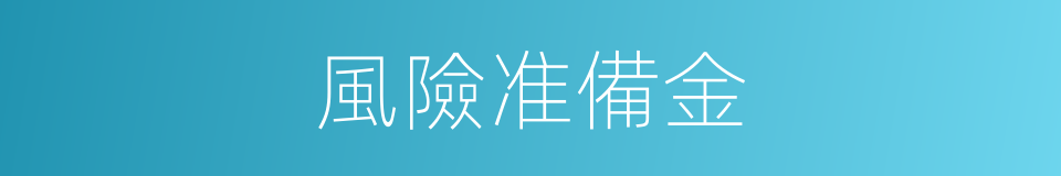 風險准備金的同義詞