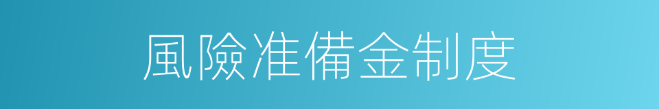 風險准備金制度的同義詞