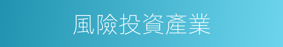 風險投資產業的同義詞