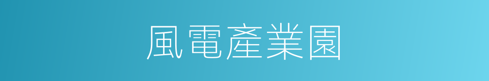 風電產業園的同義詞