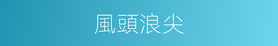 風頭浪尖的同義詞