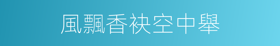 風飄香袂空中舉的同義詞