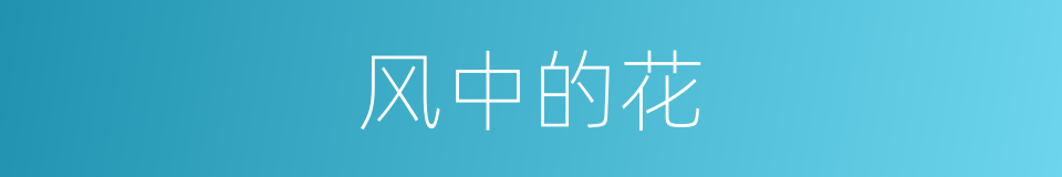 风中的花的同义词