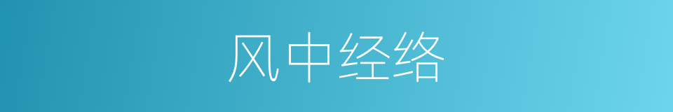 风中经络的同义词