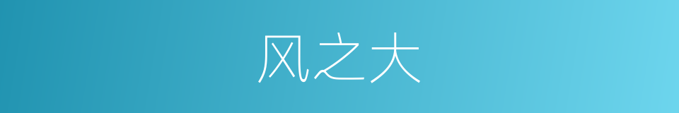 风之大的同义词