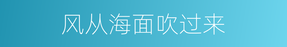 风从海面吹过来的同义词