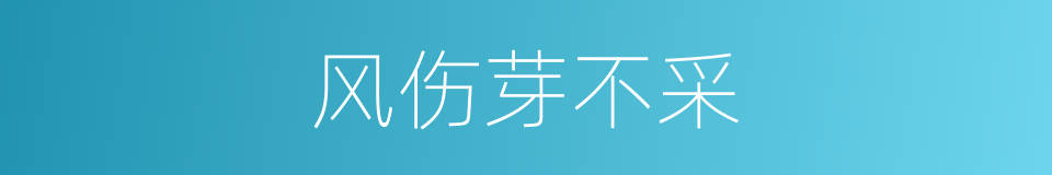 风伤芽不采的同义词