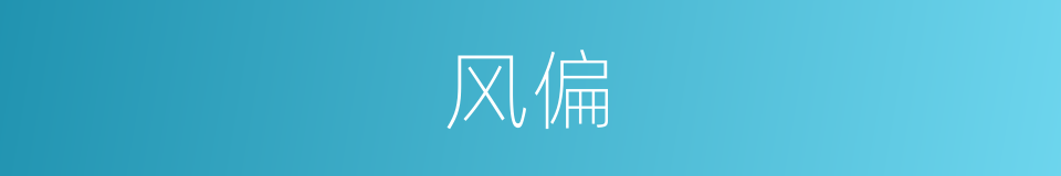 风偏的同义词