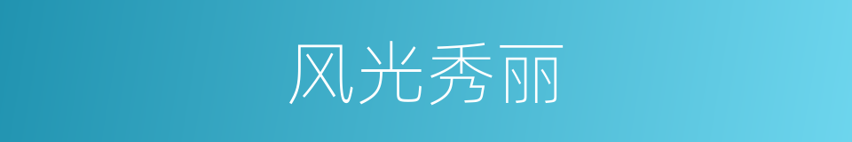 风光秀丽的意思