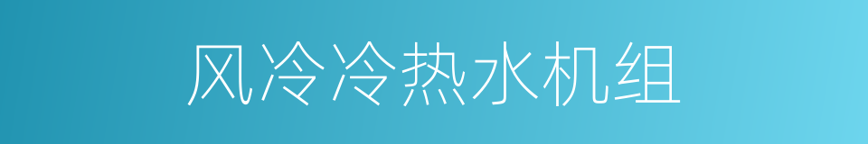 风冷冷热水机组的同义词