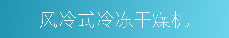 风冷式冷冻干燥机的同义词