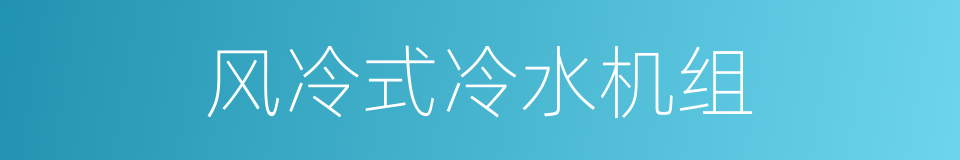 风冷式冷水机组的同义词