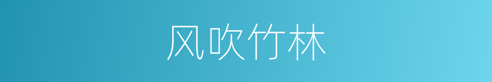 风吹竹林的同义词