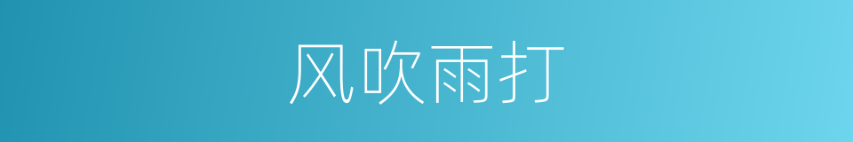 风吹雨打的意思