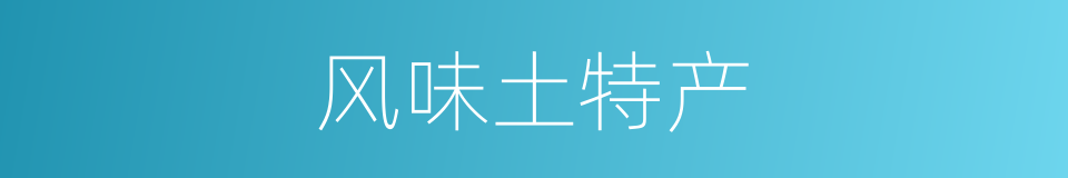 风味土特产的同义词