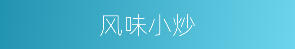风味小炒的同义词