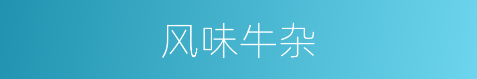 风味牛杂的同义词