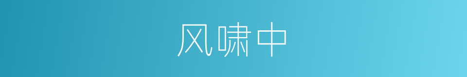 风啸中的同义词