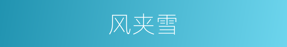 风夹雪的同义词