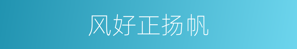 风好正扬帆的同义词
