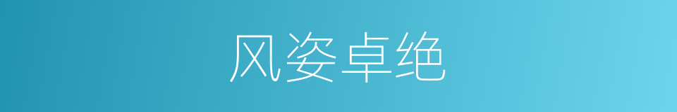 风姿卓绝的同义词